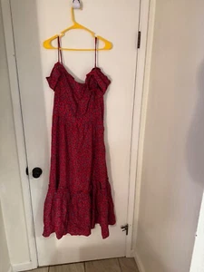 Women. Derek Lam" red, lavender sleeveless long dress. Size 16 Prev. Owned - Picture 1 of 2