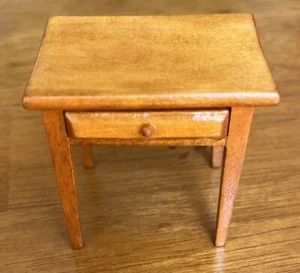 Dollhouse Rectangle / Square Classical Wooden Side Desk with Drawer - Picture 1 of 6
