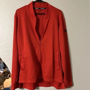 Nike Basketball Red Zipper Large Dry-Fit Jacket - Picture 1 of 6