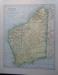 1907 Australia Occidental Gran Victoria Desert Gibsons Dodd, Mead Co. Mapa colorido - Imagen 1 de 2