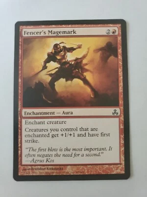 MTG Magic The Gathering Card Fencer's Magemark Enchantment Aura Red Guildpact  - Image 1 of 2