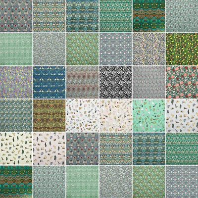 CRAFT HOME TEXTILES 100% reine Baumwolle Perkal William Morris in 26 verschiedenen Mustern 112cm breit