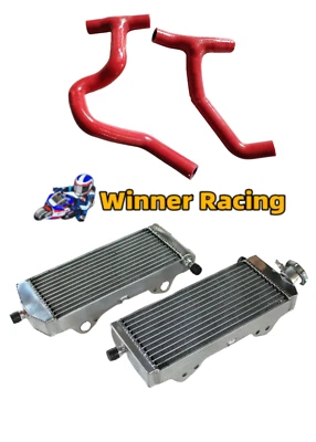 Radiadores de aluminio Fit Sherco SEF-R 250/300/450 + mangueras rojas 2013-2023 Foto 1 de 4