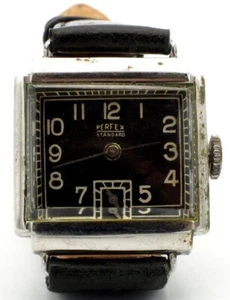 Vintage PERFEX STANDARD Watch. Swiss Made. Runs. New Strap. SS Case. - Picture 1 of 7