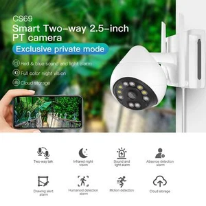 Smart Motion Detection Outdoor 2-w ay talk IP Camera absence Sound/light Alarm - Picture 1 of 10