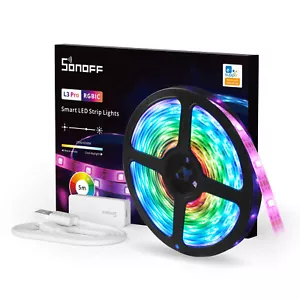 SONOFF L3 Pro RGBIC LED Smart Strip Lights Remote Control Works Google Home - Picture 1 of 12