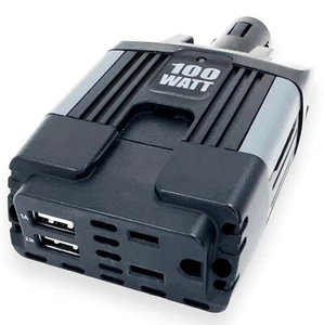 Custom Accessories Power Inverter 100 Watt 115VAC 12v Car Adapter Plug USB 10888 - Picture 1 of 3