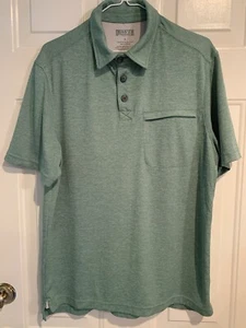 Duluth Trading Co Men's Quarter Button Green Quick Dry Shirt Size Small - Picture 1 of 8