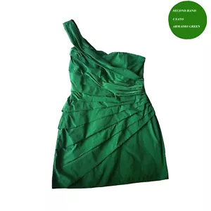 Kleid MOTIVI Zeremonie Grün Smaragd Taft Größe 44 It Apparmcamm - Bild 1 von 10