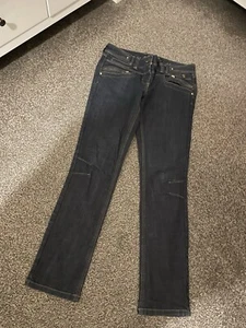 Ladies River Island Vintage Slim Tapered Dark Blue Jeans Size 16 - Picture 1 of 9