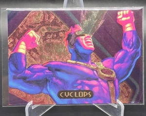 Fleer Marvel Masterpieces Cyclops Power Blast Foil Insert Chase #4 1994 - Imagen 1 de 2