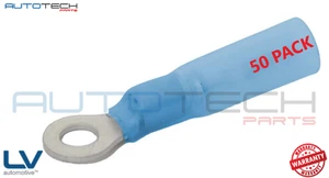Heat Shrinkable Ring Terminal Blue 5mm Eyelet 50 Pack - Picture 1 of 1