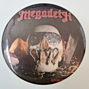 Vintage 1987 Megadeth Killing Is My Business Heavy Metal BUTTON PIN BACK BADGE - Bild 1 von 5
