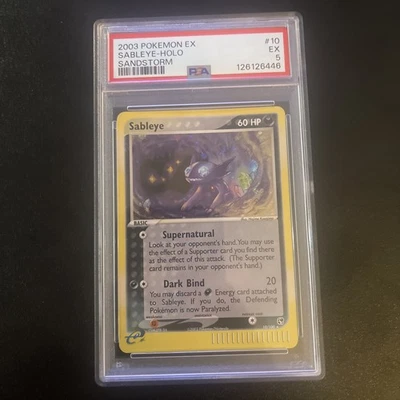 Pokémon Ex Sableye Holo Sandstorm 10/100 Psa 5 - Image 1 of 4