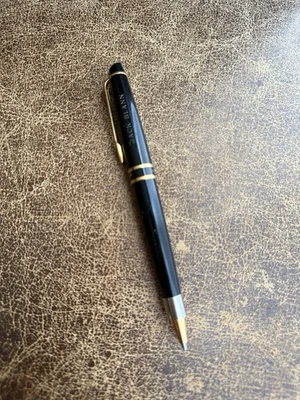 Bolígrafo Waterman Expert de colección - Borde dorado negro - Tinta azul grabada Foto 1 de 4