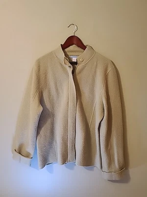 Винтажный свитер Deane & White 100% шерсть зеленый на молнии размер L - Изображение 1 из 4