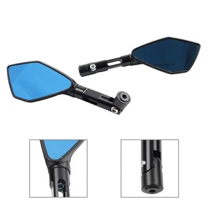 Handle Bar Rear View Side Mirrors Fit Yamaha FZ6 2006-08 YZF R1 2002-2008 YZF R6 - Picture 1 of 11