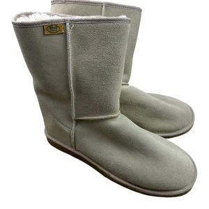 Botas EMU Ridge, beige, gamuza, forradas de piel de oveja, acogedoras de invierno sin cordones - Imagen 1 de 14