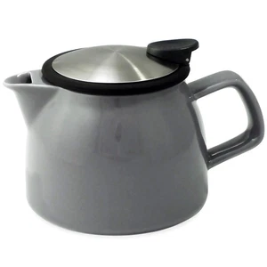 FORLIFE Bell Ceramic Teapot with Basket Infuser 16-Ounce/470ml, Gray - Picture 1 of 1