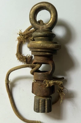 Lámpara de techo colgante antigua de latón lámpara de araña APROX: 5" DE LARGO Foto 1 de 4