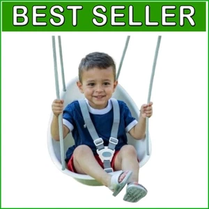Sleek Coconut Toddler Swing – Comfy Indoor/Outdoor Swing with Quick Lock System - Picture 1 of 9