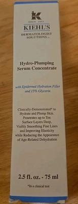 Kiehl's Hydro-Plumping Serum Concen w-Epidermal Filler & 15% Glycerin 2.5 oz NIB - Image 1 of 4