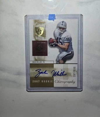 2007 SP Chirography - Rookie Chirography Zach Miller #138 /699 Auto - Image 1 of 2