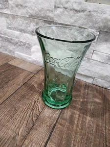Vintage Libbey Green Glass Coca Cola Coke Flared Tumbler, Heavy, 16 oz - Picture 1 of 5