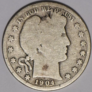 1904-S Barber Half Dollar; G/AG; Key Date! - Picture 1 of 2