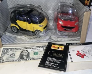 Maisto Smart car Fortwo 1:18 Die cast Yellow/Red shell Special Edition 31852 - Picture 1 of 18