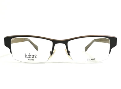 Jean Lafont Eyeglasses Frames HARMONIE 436 Black Green Half Rim 51-17-135 - Image 1 of 4
