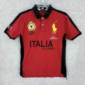 Polo Ralph Lauren Rugby Shirt Youth L 14-16 Red RL Racing Italia 2011 Big Pony - Picture 1 of 10