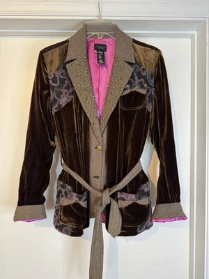 Blazer Custo Barcelona 40/3 Bronce Tachuelas Detalles Lana Acentos Arte  Foto 1 de 4