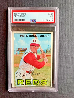 1967 Topps PETE ROSE #430, Cincinnati Reds PSA 3 - Image 1 of 4