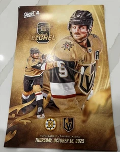 Vegas Golden Knights vs Boston Bruins 16.10.25 Spiel Poster - Jack Eichel - Bild 1 von 2