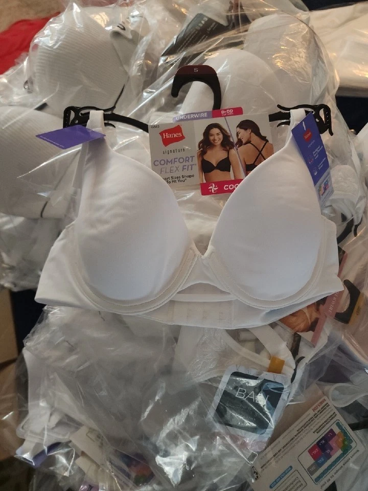 Hanes XXXL Bra ComfortFlex Fit T-Shirt White Underwire MHG563 3XL
