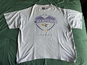 Men’s XL- Vintage 2001 Nike Team Baltimore Ravens Super Bowl Champs XXXV T-Shirt - Picture 1 of 10