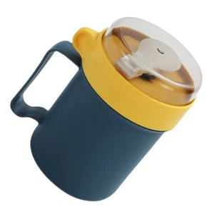 2 Pcs Breakfast Cup Baby Office Bowl with Spoon Microwave Oatmeal Mug - Picture 1 of 12