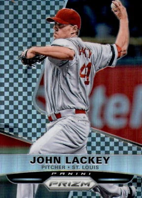 2015 Panini Prizm Prizms Black and White Checker #87 John Lackey Card /149  - Image 1 of 2
