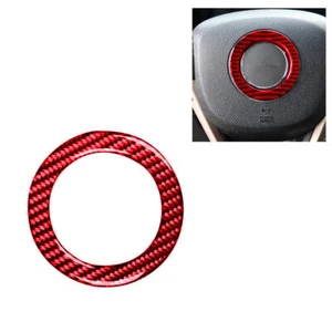Red Carbon Fiber Steering Wheel Circle Cover Trim For Jeep Grand Cherokee 14-20 - Imagen 1 de 8