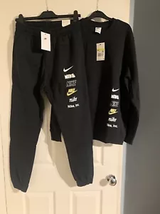 mens black nike repeat full tracksuit in size xxl - Picture 1 of 9