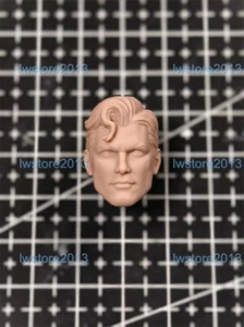 1:12 Superman Clark Kent Head Sculpt Carved For 6" Male Action Figure Body Toys - Picture 1 of 3