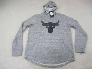 Under Armour Sweatshirt Mens Small Pullover Hoodie Bull Project Rock Terry NWT - Picture 1 of 10