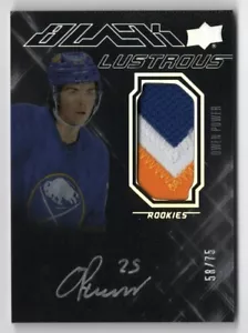 2022-23 UD Black Lustrous Rookies Autograph Patch #LRAP-OP Owen Power 58/75 - Picture 1 of 2