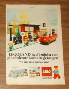 Seltene Werbung LEGO Legoland Town 379 Station mit Kleinomnibus 300 301 302 1979 - Bild 1 von 1