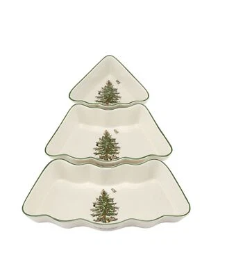 Spode Christmas Tree Dip Bowl Set Holiday Dinnerware & Seasonal Tableware - Image 1 of 4