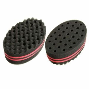 Double Sided Wave Barber Hair Brush Sponge For Dreads Afro Twist Curl Coil Tool