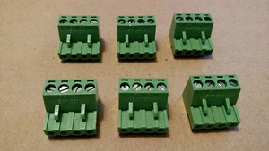 QTY 6 4 pines - 5,00 mm / Bloque de terminal conector de altavoz rápido - Enchufe Phoenix - Imagen 1 de 5