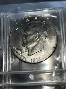 1776-1976 Eisenhower Liberty Bell Moon Silber One Dollar US Bicentennial Münze - Bild 1 von 2