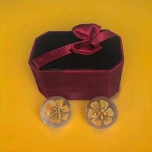 Handmade Flower Marbles 2 Amazing Marbles - Stunning Set With Case - Picture 1 of 7
